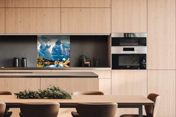DIMEX | Plexisklo za kuchynskú linku PGT-06060-205 | 60 x 60 cm Jazero Lac Blanc