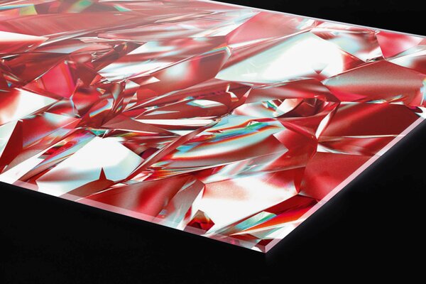 DIMEX | Plexisklo za kuchynskú linku PGT-06040-071 | 60 x 40 cm Červený kryštál