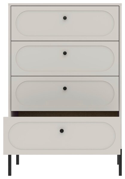 KOMODA, čierna, kašmírová, 75,9/115,5/40 cm MID.YOU - Komody, Online Only