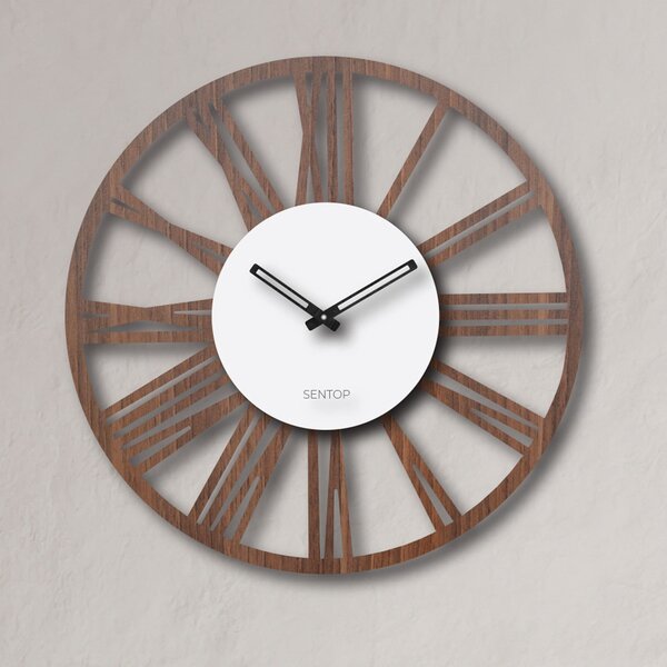 Nástenné hodiny rímske číslice - Orech wenge: Svetlé HDF - Orech Wenge HDF - Orech Wenge 30 cm 4228-70564 HDFK028-orech wenge