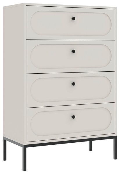 KOMODA, čierna, kašmírová, 75,9/115,5/40 cm MID.YOU - Komody, Online Only