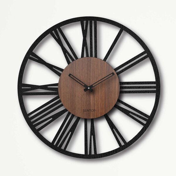 Nástenné hodiny rímske číslice - Orech wenge: Svetlé HDF - Orech Wenge HDF - Orech Wenge 30 cm 4228-70564 HDFK028-orech wenge
