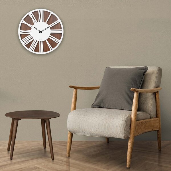 Nástenné drevené hodiny rímske číslice - Sentop | HDFK029 | orech wenge: Svetlé HDF - Orech Wenge HDF - Orech Wenge 30 cm 4231-70726 HDFK029-orech wenge