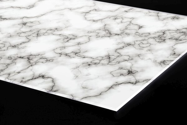 DIMEX | Plexisklo za kuchynskú linku PGT-06040-278 | 60 x 40 cm Biely mramorový vzor