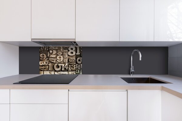 DIMEX | Plexisklo za kuchynskú linku PGT-06040-077 | 60 x 40 cm Číslica