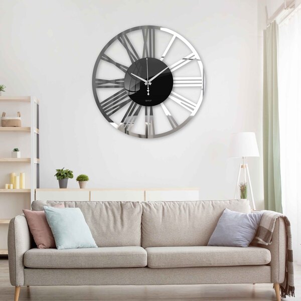 Nástenné hodiny z plexiskla - Sentop | X0107 | dvojvrstvové: Strieborné ručičky Biela Biela 30 cm 4232-71023 X0107