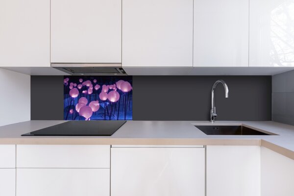 DIMEX | Plexisklo za kuchynskú linku PGT-06040-191 | 60 x 40 cm Fialové záhradné osvetlenie