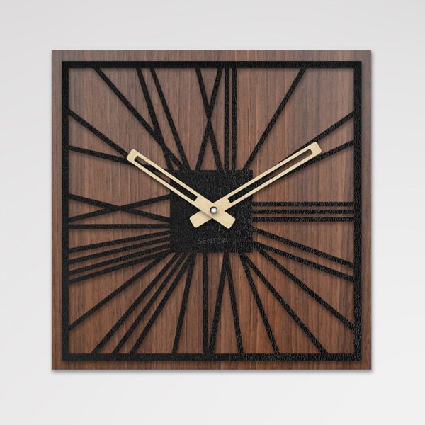 Drevené hodiny na stenu - Sentop | HDFK031 | orech wenge: Svetlé HDF - Orech Wenge HDF - Orech Wenge 30 cm 4238-71475 HDFK031-orech wenge