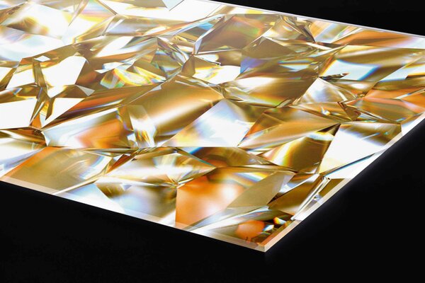 DIMEX | Plexisklo za kuchynskú linku PGT-06040-072 | 60 x 40 cm Zlatý kryštál