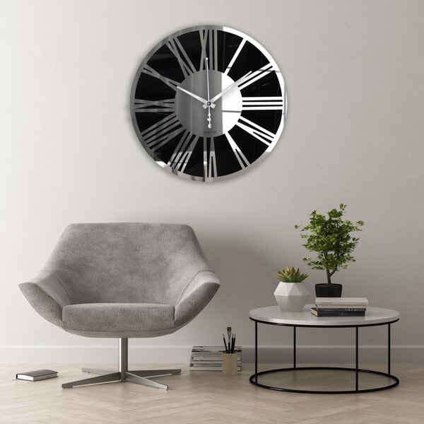 Nástenné hodiny z plexiskla - Sentop | X0110 | dvojvrstvové: Strieborné ručičky Biela Biela 30 cm 4234-71212 X0110