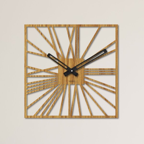 Hodiny na stenu - Sentop | HDFK030 | drevené: Svetlé HDF - Dub 30 cm 4237-71386 HDFK030