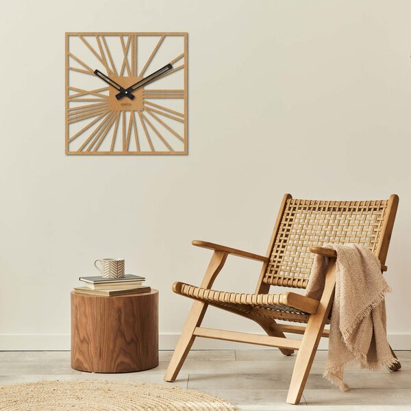 Hodiny na stenu - Sentop | HDFK030 | drevené: Svetlé HDF - Dub 30 cm 4237-71386 HDFK030