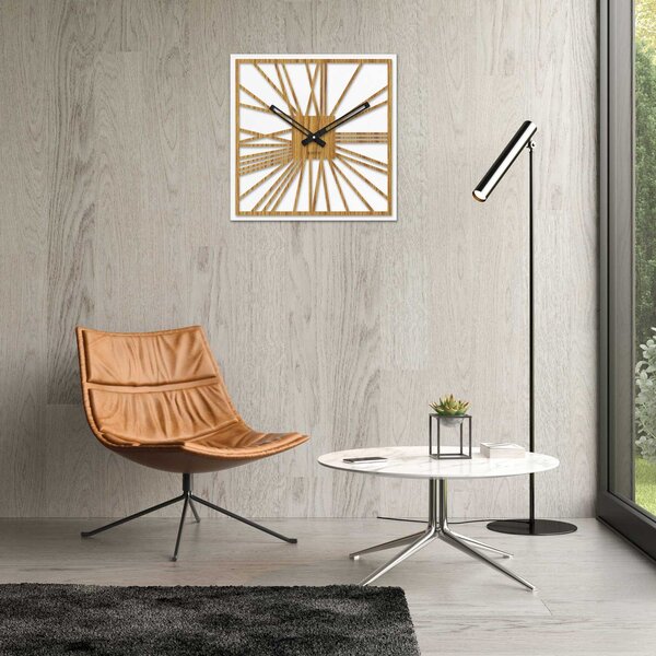 Drevené hodiny na stenu - Sentop | HDFK031 | dub: Svetlé HDF - Dub HDF - Dub 30 cm 4240-71583 HDFK031-dub