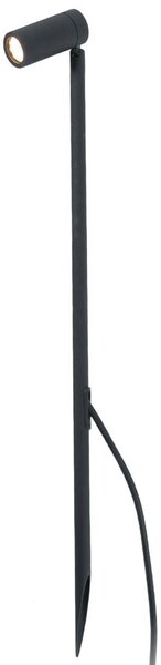 FARO BARCELONA 60 cm vysoké LED svetlo s hrotom do zeme Seth-60, Čierna, Hliník, Moderný, Vonkajše bodové svietidlo / bodateľné do zeme
