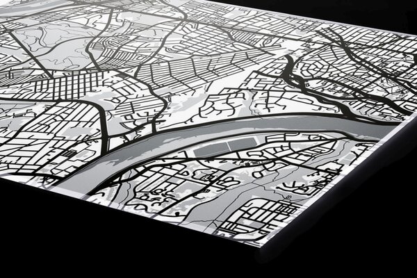 DIMEX | Plexisklo za kuchynskú linku PGT-06040-186 | 60 x 40 cm Mapa Washingtonu D.C