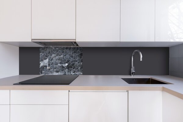 DIMEX | Plexisklo za kuchynskú linku PGT-06040-252 | 60 x 40 cm Čierny kamenný múr