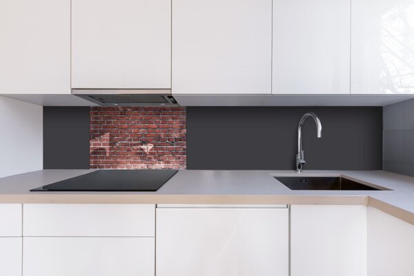 DIMEX | Plexisklo za kuchynskú linku PGT-06040-301 | 60 x 40 cm Tmavo červené tehly