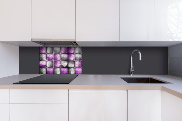 DIMEX | Plexisklo za kuchynskú linku PGT-06040-078 | 60 x 40 cm Kovové kachličky