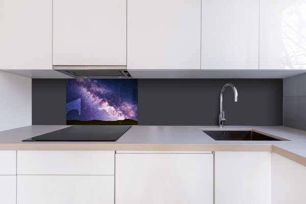 DIMEX | Plexisklo za kuchynskú linku PGT-06040-235 | 60 x 40 cm Fialová mliečna dráha