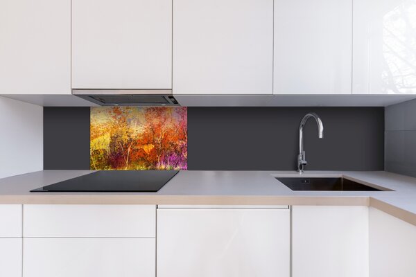 DIMEX | Plexisklo za kuchynskú linku PGT-06040-211 | 60 x 40 cm Farebné kvetinové pozadie