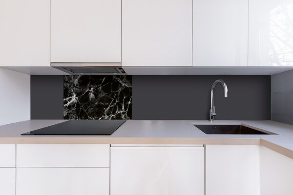 DIMEX | Plexisklo za kuchynskú linku PGT-06040-155 | 60 x 40 cm Čierny mramor