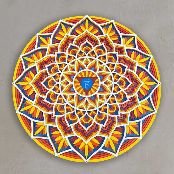 Drevená Mandala na stenu s energiou feng shui | až 90 cm: Rozmer 30 x 30 cm 4247-72192 PR0460-A