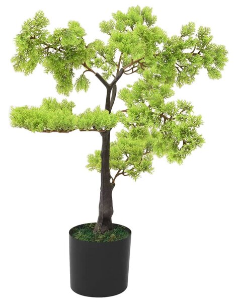 Umelý bonsaj, cyprus s kvetináčom 60 cm, zelený