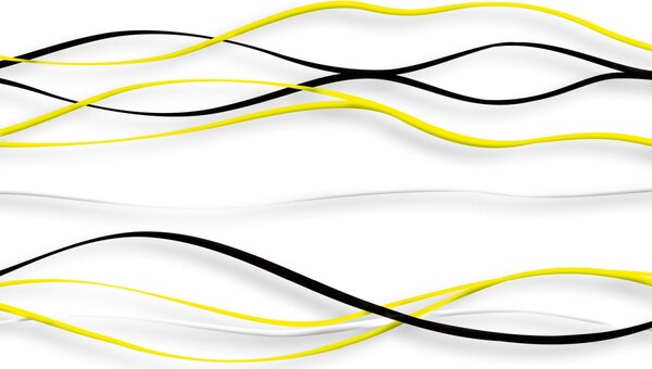 DIMEX | Plexisklo za kuchynskú linku PGT-06040-100 | 60 x 40 cm Žlté vlny