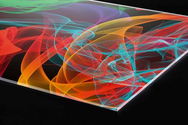 DIMEX | Plexisklo za kuchynskú linku PGT-06040-018 | 60 x 40 cm Farebné linky
