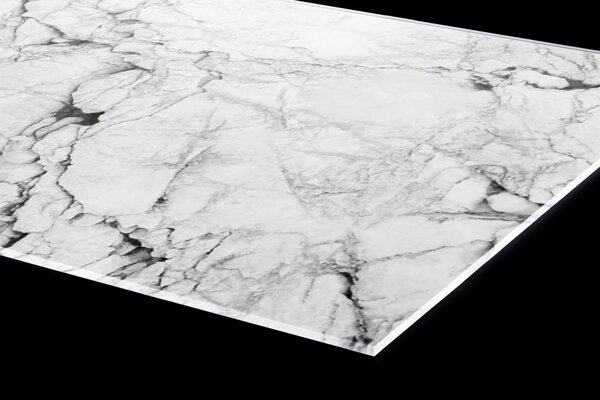 DIMEX | Plexisklo za kuchynskú linku PGT-06040-156 | 60 x 40 cm Biely mramor