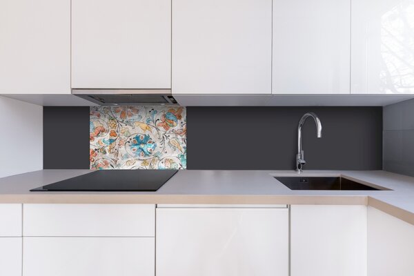 DIMEX | Plexisklo za kuchynskú linku PGT-06040-212 | 60 x 40 cm Kvetinová talianska freska
