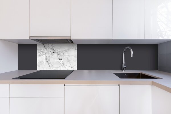 DIMEX | Plexisklo za kuchynskú linku PGT-06040-156 | 60 x 40 cm Biely mramor
