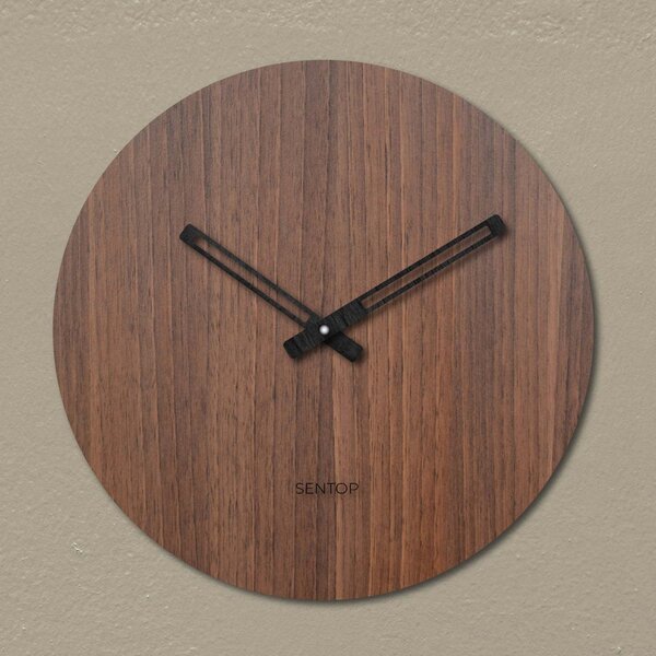 Minimalistické hodiny na stenu kruh - POLTEX: HDF - Javor Svetlé 30 cm 4253-99227 HDFK037