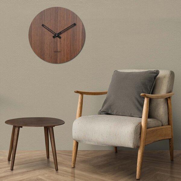 Minimalistické hodiny na stenu kruh - POLTEX: HDF - Javor Svetlé 30 cm 4253-99227 HDFK037