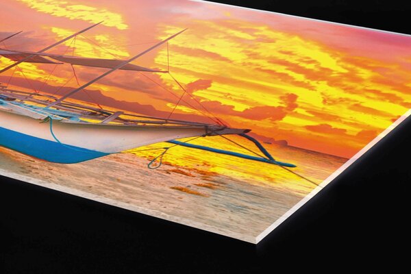 DIMEX | Plexisklo za kuchynskú linku PGT-06040-014 | 60 x 40 cm Loď