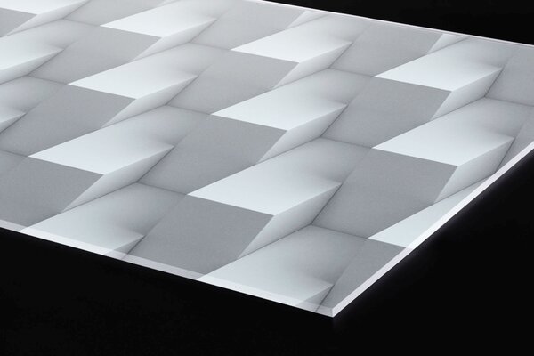 DIMEX | Plexisklo za kuchynskú linku PGT-06040-096 | 60 x 40 cm 3D kubický múr