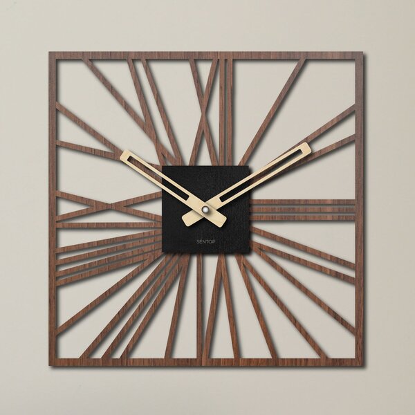 Drevené hodiny na stenu | RONIN: Svetlé HDF - Orech Wenge HDF - Orech Wenge 30 cm 4256-72556 HDFK038-orech wenge