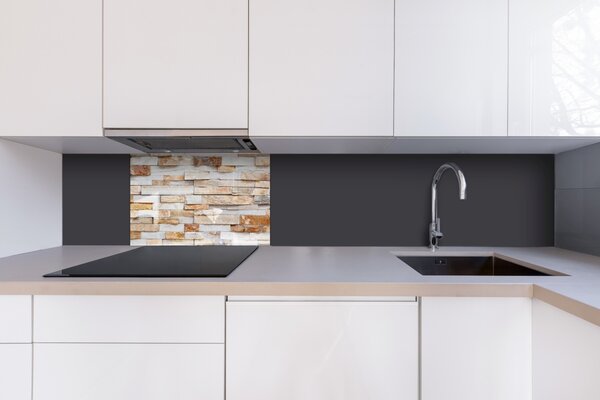 DIMEX | Plexisklo za kuchynskú linku PGT-06040-303 | 60 x 40 cm Prírodný kamenný múr