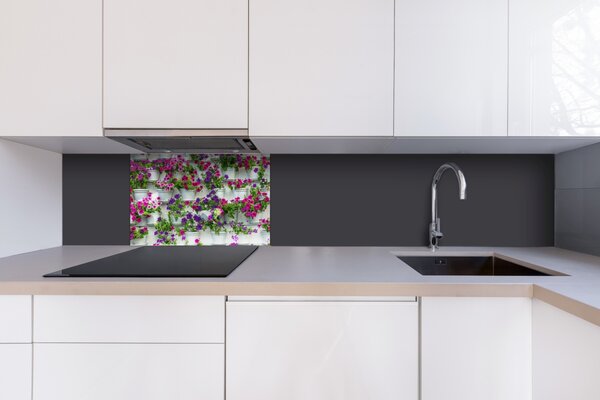 DIMEX | Plexisklo za kuchynskú linku PGT-06040-176 | 60 x 40 cm Kvety v kvetináčoch