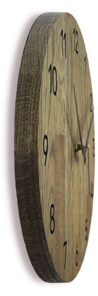 Drevené hodiny na stenu z dubového dreva - OTRORA: Oak - Amber farba 3072 30 cm 4302-75887 MAS002