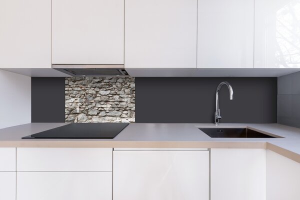 DIMEX | Plexisklo za kuchynskú linku PGT-06040-255 | 60 x 40 cm Starý kamenný múr
