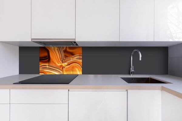 DIMEX | Plexisklo za kuchynskú linku PGT-06040-102 | 60 x 40 cm Kvapalný chrómový bronz