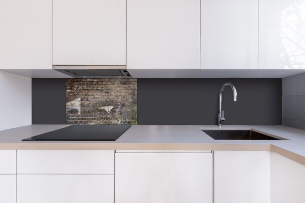 DIMEX | Plexisklo za kuchynskú linku PGT-06040-304 | 60 x 40 cm Staré špinavé tehly