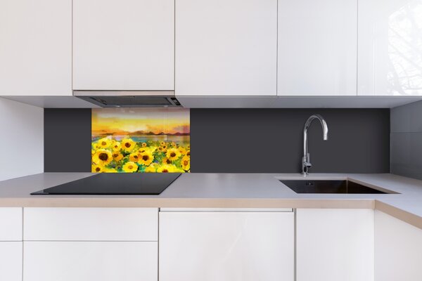 DIMEX | Plexisklo za kuchynskú linku PGT-06040-214 | 60 x 40 cm Maľba slnečníc