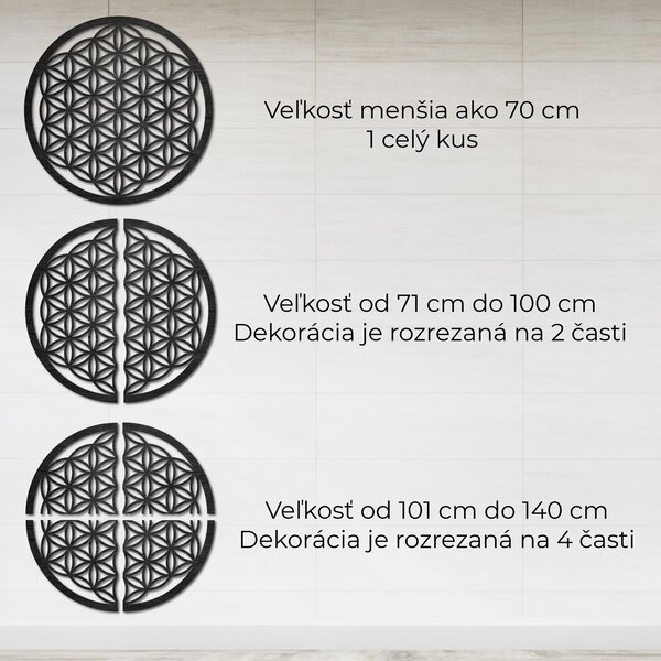 Drevená mandala na stenu Kvet života | EPRTON: HDF - Orech 40 cm 4317-78544 HDF0168