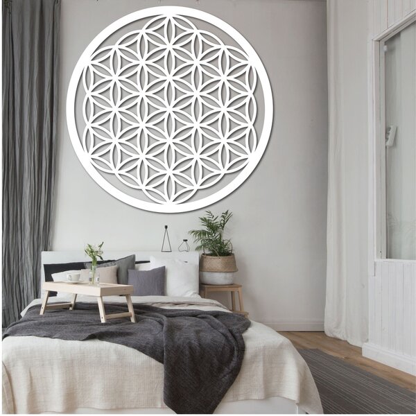Drevená mandala na stenu Kvet života | EPRTON: HDF - Orech 40 cm 4317-78544 HDF0168
