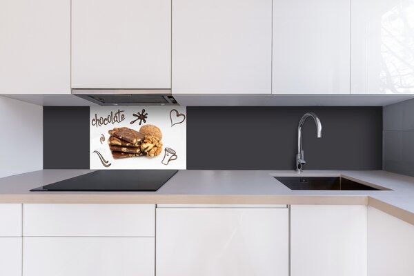 DIMEX | Plexisklo za kuchynskú linku PGT-06040-021 | 60 x 40 cm Čokoláda