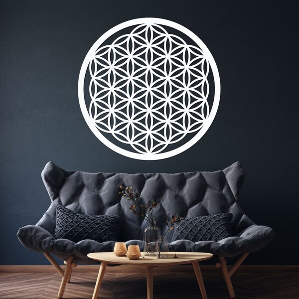 Drevená mandala na stenu Kvet života | EPRTON: HDF - Orech 40 cm 4317-78544 HDF0168