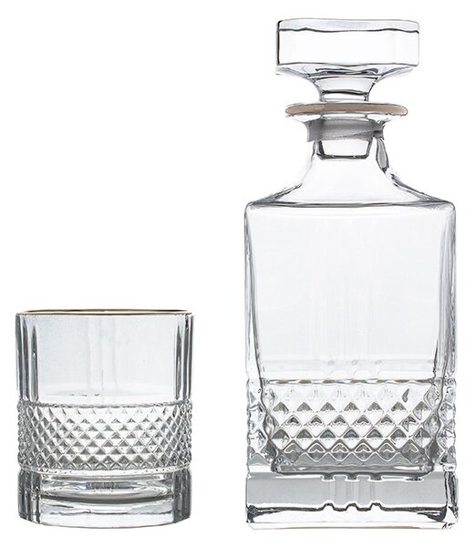 BOHEMIA PRESTIGE ELEGANTE PLATIN WHISKY SADA 1+6 KS