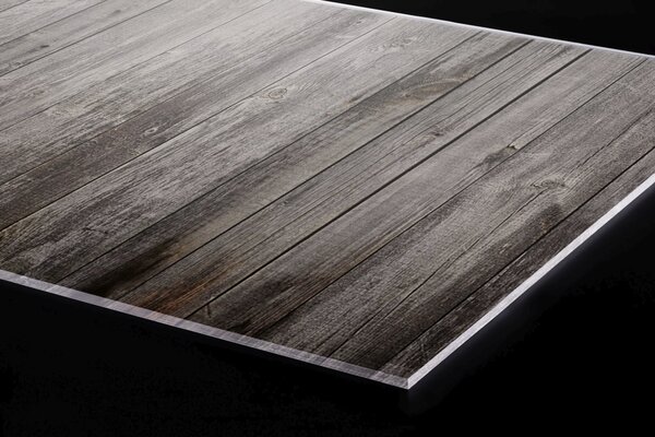 DIMEX | Plexisklo za kuchynskú linku PGT-06040-289 | 60 x 40 cm Staré drevené lamely